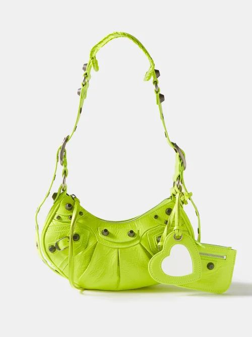 Balenciaga - Le Cagole Xs Leather Shoulder Bag - Womens - Yellow | Matches (US)