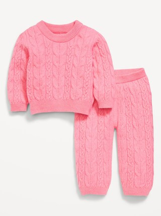 SoSoft Cable-Knit Sweater and Wide-Leg Pants Set for Baby | Old Navy (US)