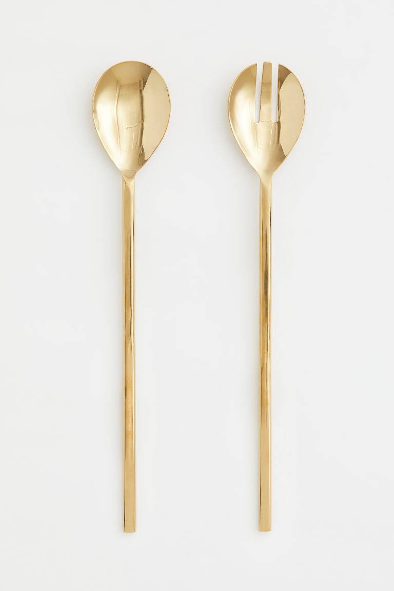 Metal salad servers - Gold-coloured - Home All | H&M GB | H&M (UK, MY, IN, SG, PH, TW, HK)