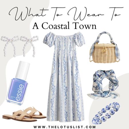 What To Wear To: A Coastal Town

Ltkfindsunder100 / ltkfindsunder50 / LTKGiftGuide / LTKsalealert / LTKitbag / LTKshoecrush / LTKbeauty / what to wear to / coastal town / coastal outfit / coastal outfits / blue and white dress / spring outfits / spring outfit / summer outfit / summer outfits / summer dresses / summer dress / spring dresses / spring dress / Essie / Essie nail polish / grandmillenial / coastal grandmother / coastal granddaughter / Amazon / Amazon finds / wicker bag / rattan bag / it bag / woven sandals / sandals / spring sandals / summer sandals / pearl earrings / bow earrings / pearl bow earrings / headscarf / scarf / Santorini / Santorini dress / Santorini dresses / what to wear for / what to wear 

#LTKSeasonal #LTKstyletip #LTKtravel
