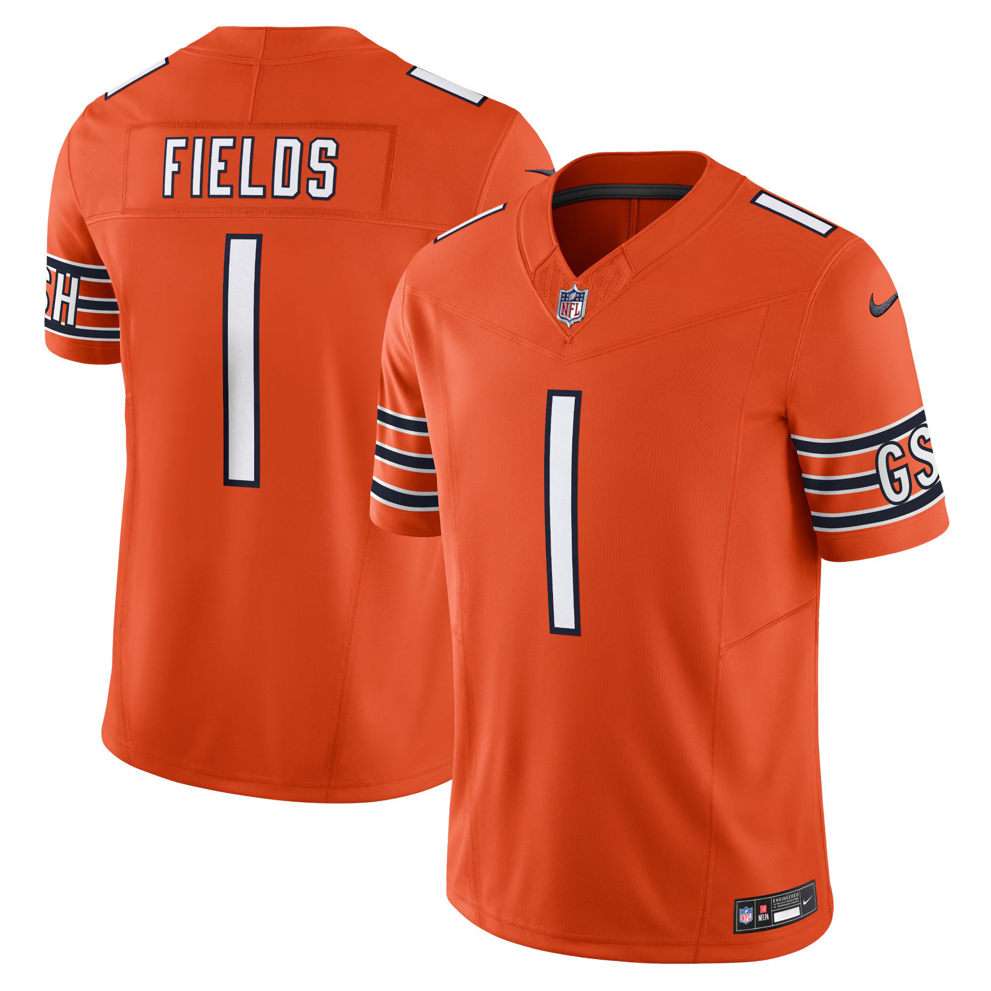 Men's Chicago Bears Justin Fields Nike Orange Vapor F.U.S.E. Limited Jersey | NFL Shop