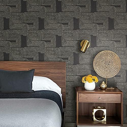 RoomMates RMK12216PL Nikki Chu Black and White Zulu Signature Peel and Stick Wallpaper, Roll, Black/White | Amazon (US)