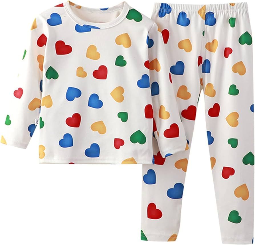 𝐛amboo Pajamas Baby Toddler Kids Infant Baby Boys Girls Long Sleeve Cartoon Tops Pj’s Pants ... | Amazon (UK)