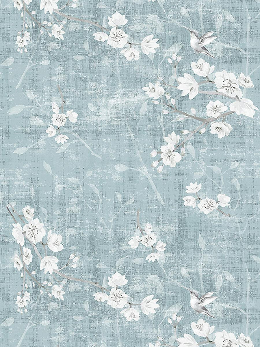 Scalamandre Blossom Fantasia Slate Wallpaper | DecoratorsBest