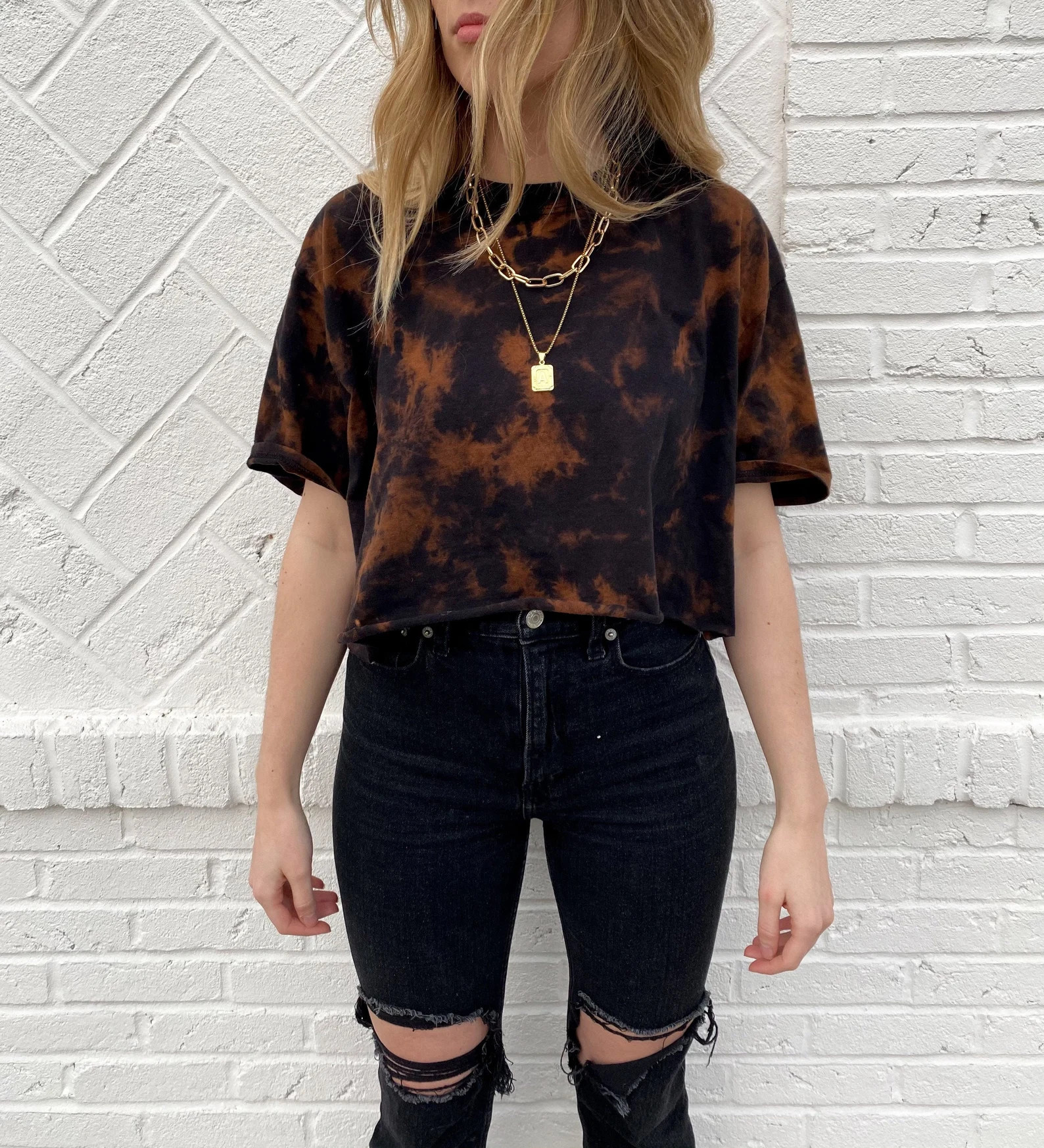 Bleach Tie Dye Crop Top / Reverse Tie Dye | Etsy | Etsy (US)