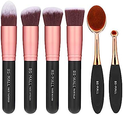 BS-MALL Face Foundation Powder Liquid Cream Oval Makeup Brushes Set Synthetic Makeup brushes(Pack... | Amazon (US)