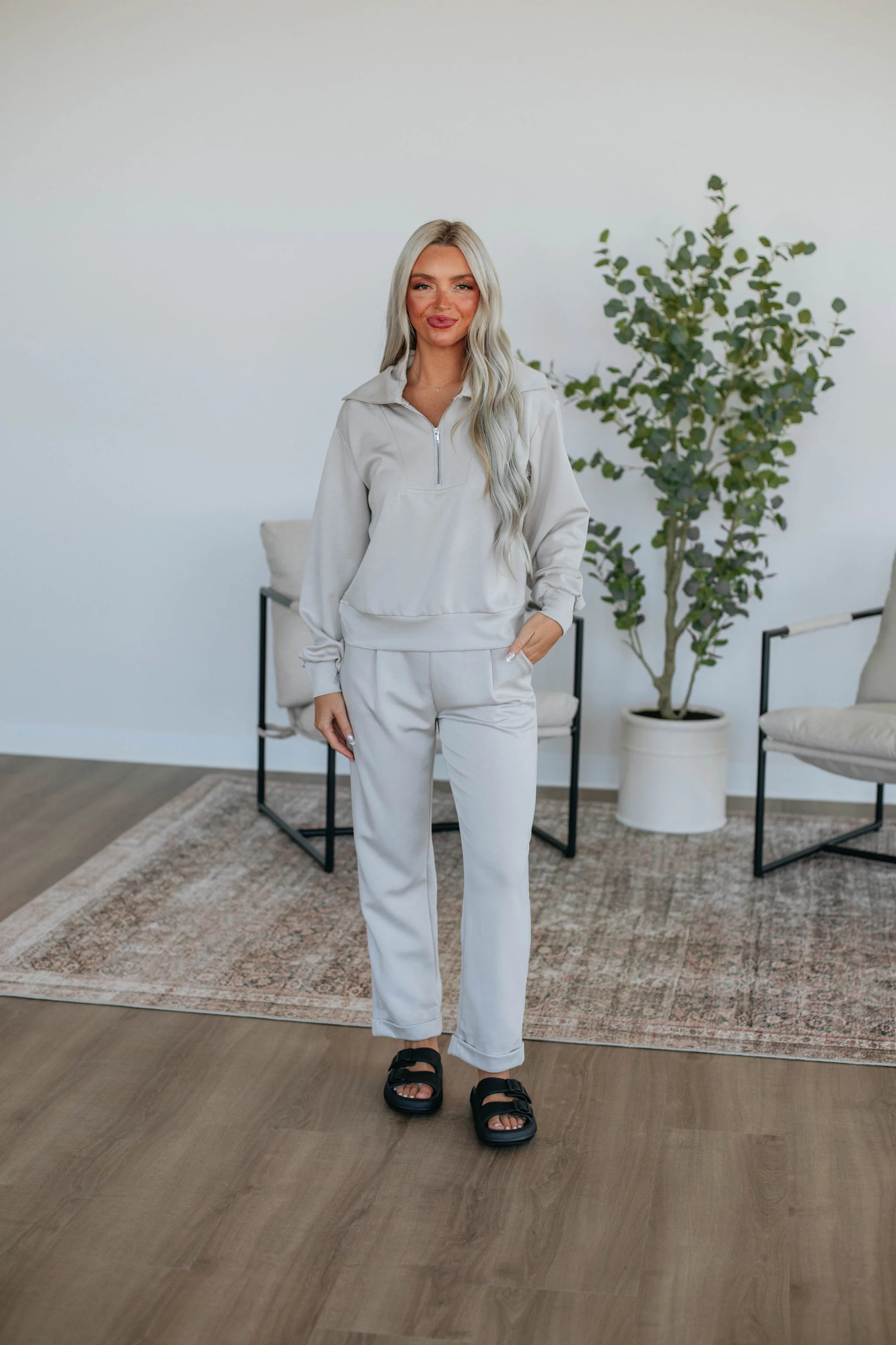 Kenadie Two-Piece Set - Stone | Wild Oak Boutique