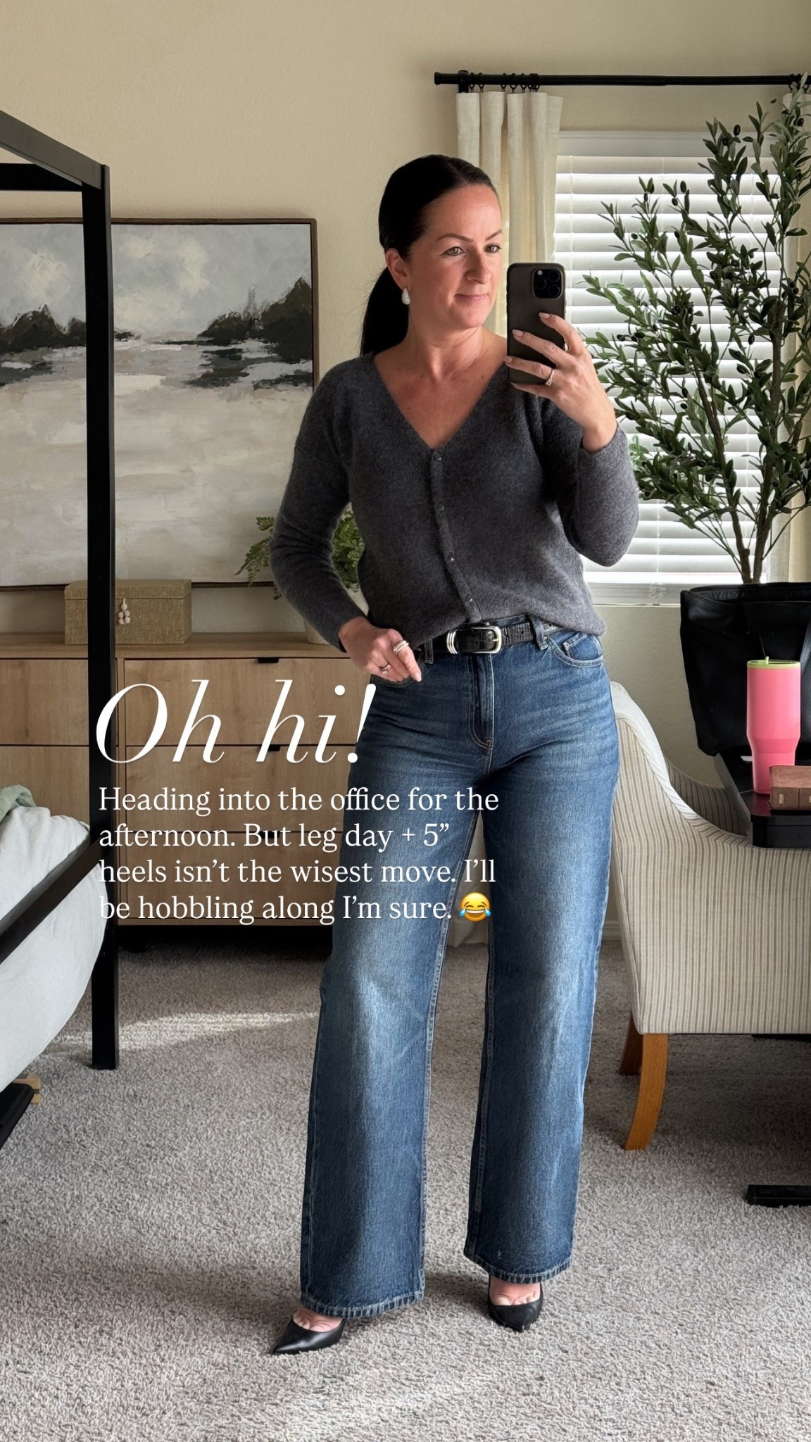 These Mango jeans are a favorite. But only to wear with heels. Because in spite of the youth wearing wide jeans with baggy ankles, this girl still prefers a classic look  

#LTKFindsUnder100 #LTKootd #LTKOver40