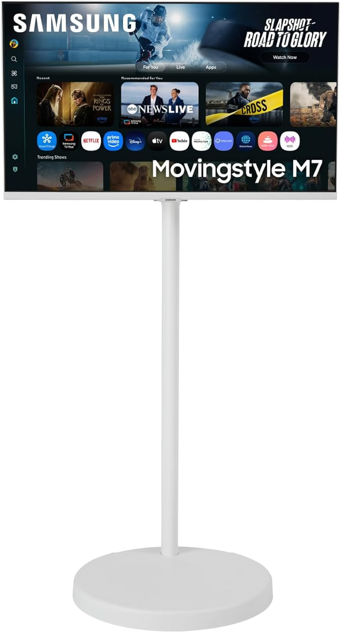 Samsung Movingstyle M7 32" 4K UHD Smart Monitor with Adjustable Rolling Stand, Smart TV Apps, Bui... | Amazon (US)