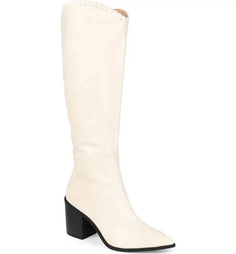Daria Whipstitch Tall Vegan Leather Western Boot (Women) | Nordstrom Rack