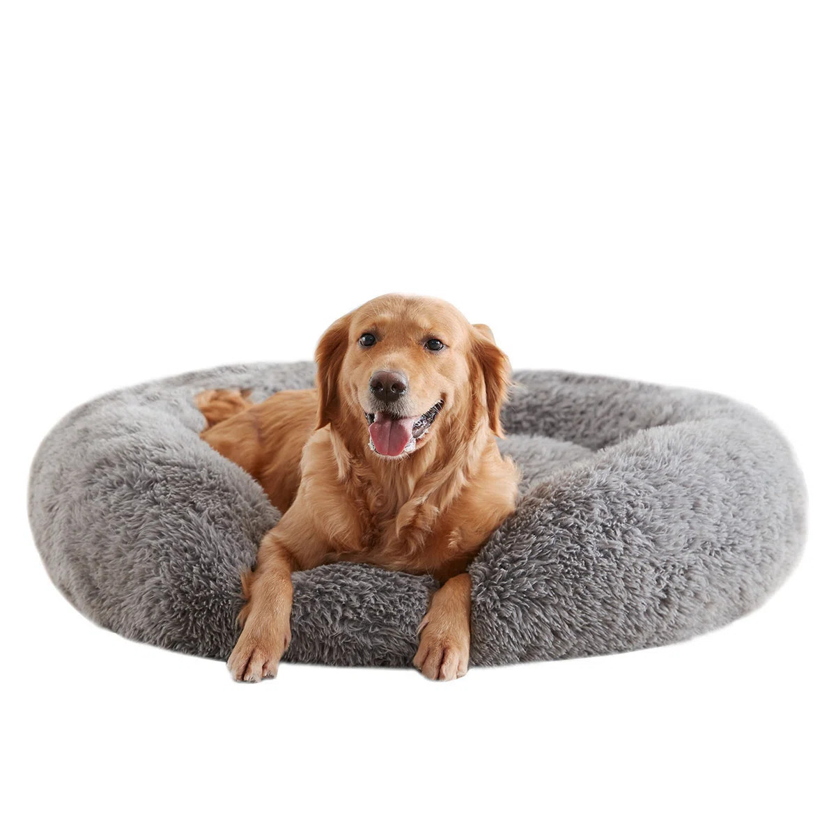 Calming Dog Bed For Home, Anti-anxiety Round Donut Cuddle Pet Beds, Dog Beds With Plush Faux Fur,... | Wayfair North America