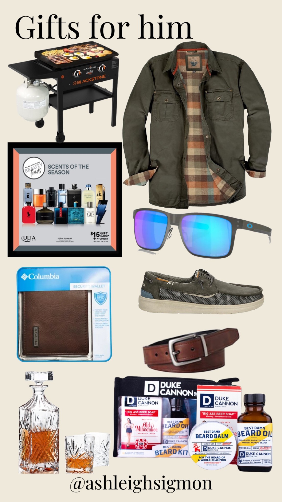 Gifts for him
Gift ideas
Men's clothing and shoes
Men's cologne 
Christmas 

#LTKGiftGuide #LTKmens #LTKHoliday