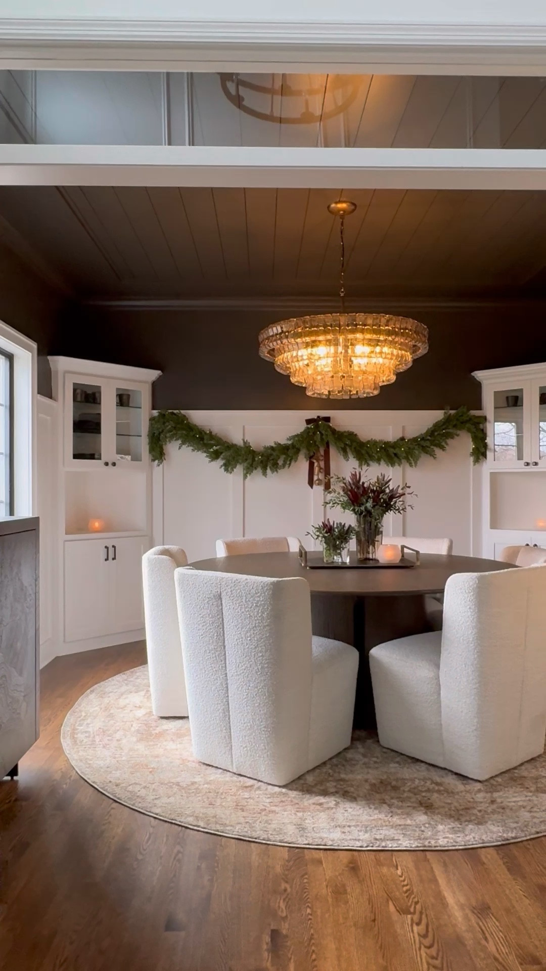 Our dining room is decorated for the season with a touch of greenery, fresh florals and a of course a little wine colored velvet box 

#LTKHoliday #LTKWatchNow #LTKHome