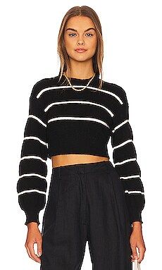 ALL THE WAYS Sophia Stripe Sweater in Black from Revolve.com | Revolve Clothing (Global)