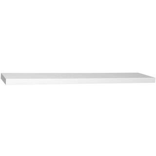 Home Decorators Collection 8 in. D x 36 in. L x 1-1/4 in. H White Slim Shelf-HDCSL36W - The Home ... | The Home Depot