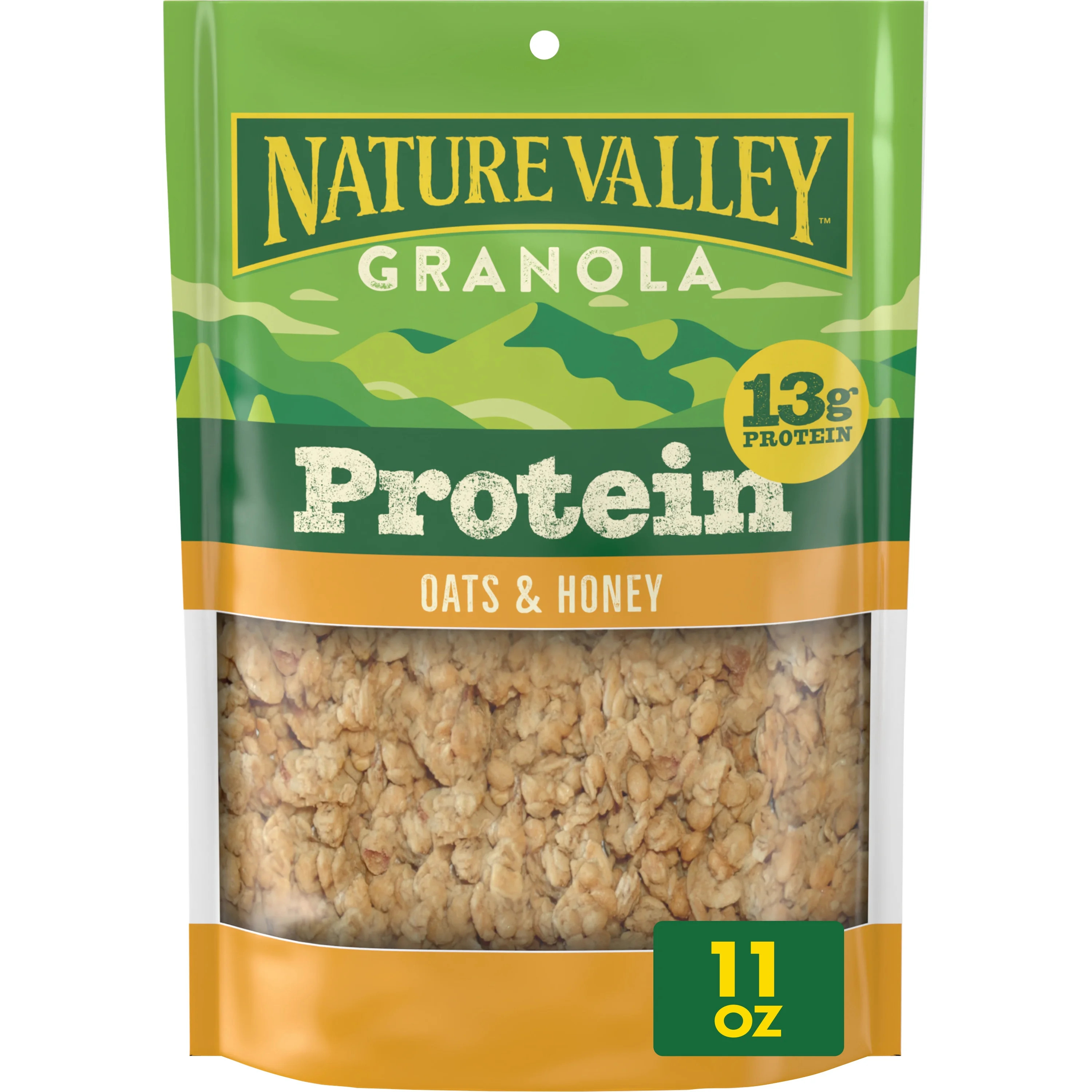 Nature Valley Protein Granola, Oats and Honey, Resealable Bag, 11 oz | Walmart (US)