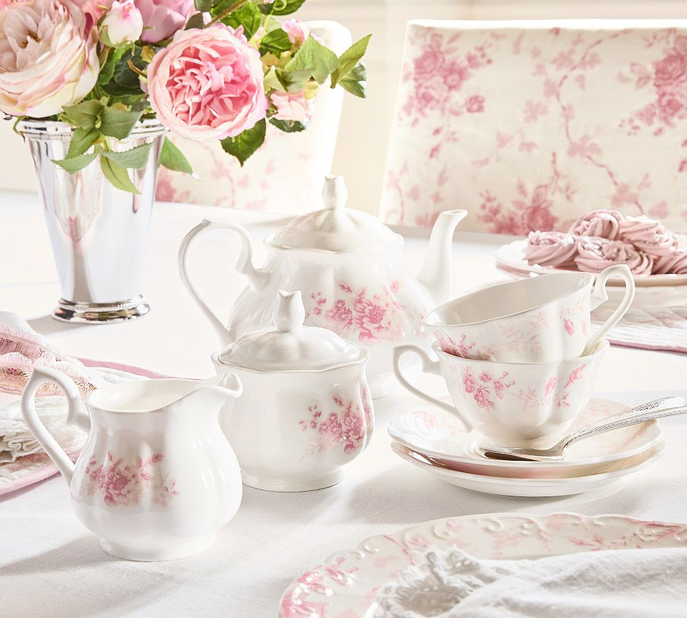 LoveShackFancy Pink Rose Tea Set | Pottery Barn (US)