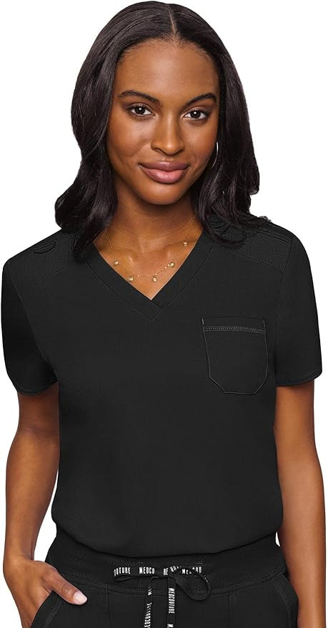 Med Couture Touch Women’s Chest Pocket Tuck in Top | Amazon (US)