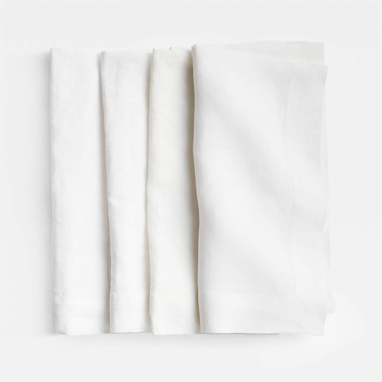 Marin Crisp White Linen Napkin + Reviews | Crate & Barrel | Crate & Barrel