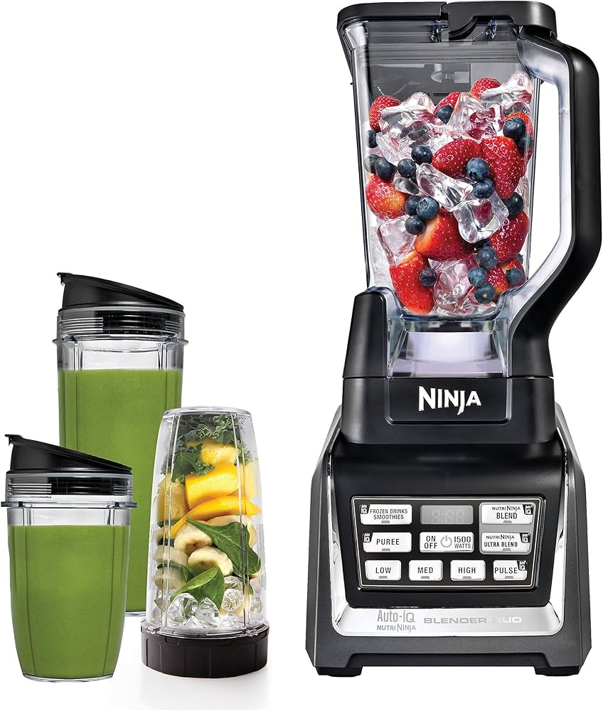 Ninja BL642 Nutri Ninja Personal & Countertop Blender with 1200W Auto-iQ Base, 72 oz. Pitcher, an... | Amazon (US)