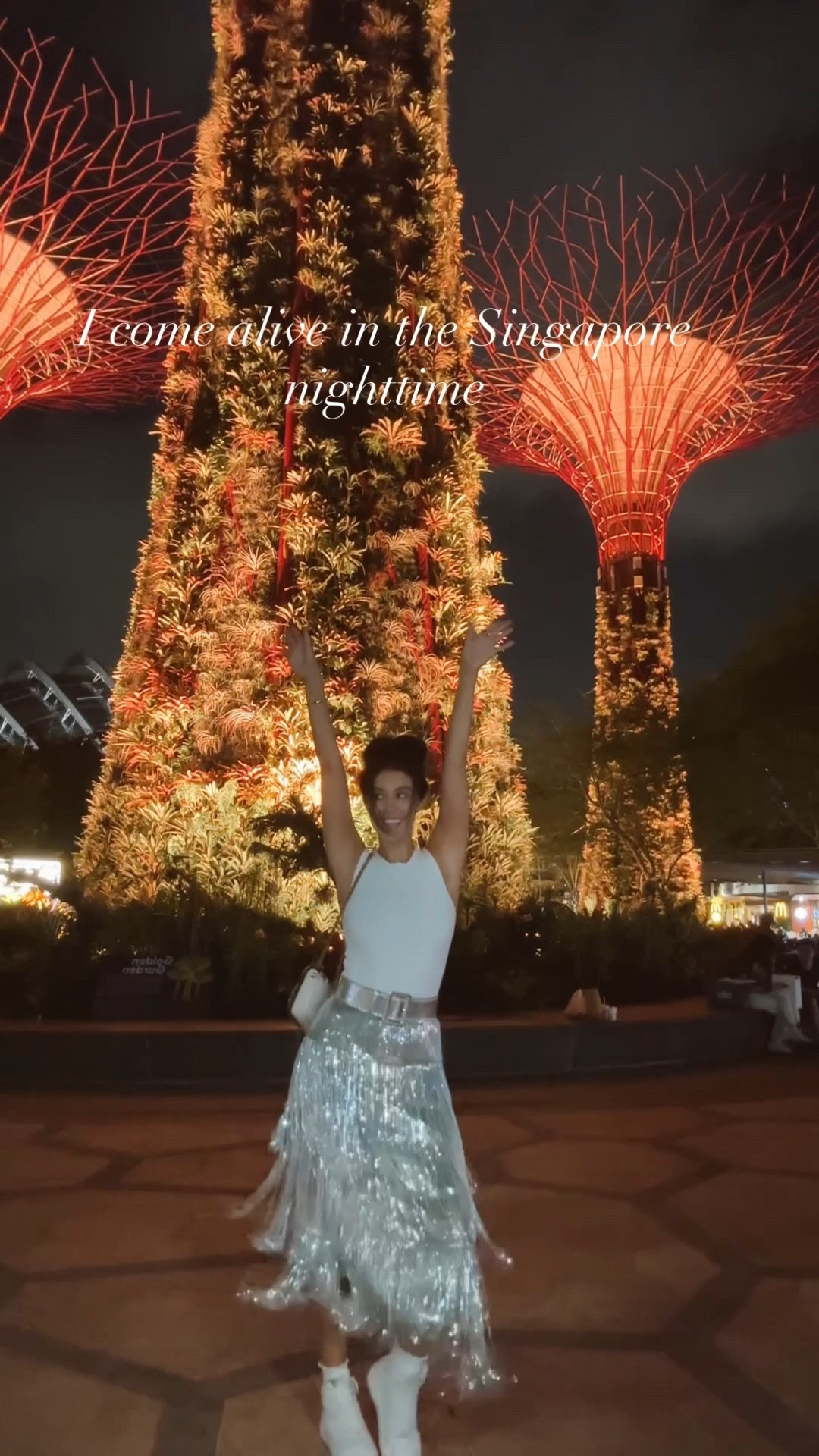 Silver skirt outfit 

Singapore outfit, dinner outfit, going out outfit, Fringe skirt outfit, fringe sequin skirt, metallic skirt, midi skirt, white high neck bodysuit, white take top, white bodysuit, metallic belt, silver belt, channel sneakers, high bun outfit, messy bun outfit, travel outfit

#LTKTravel #LTKootd #LTKBeauty