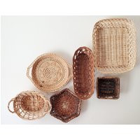 Vintage Wicker Wall Basket/ Art/ Basket Hangings | Etsy (US)