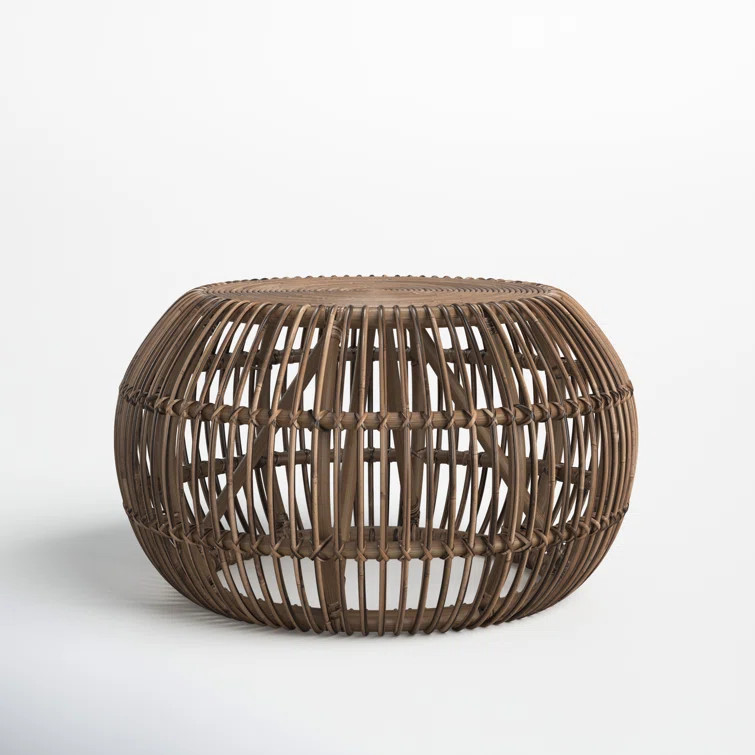 Ava Rattan/Wicker Drum Coffee Table | Wayfair North America
