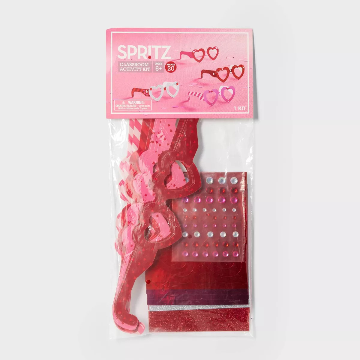 31pc Heart Glasses Kids Valentine's Day Craft Activity Kit - Spritz™ | Target
