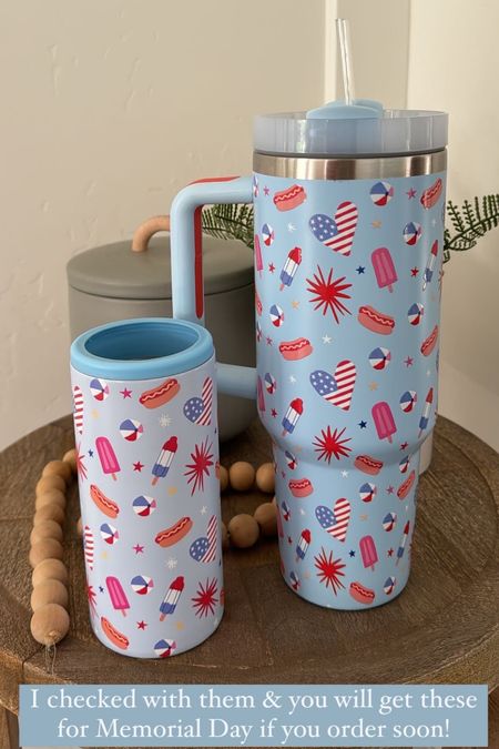 Everyone needs these cute cups & drink holders for the summer!!!! Makes me want a hot dog real bad 🌭 

Use code: BRITTH20 for 20% off! 

#FourthofJuly #MemorialDay #Tumbler #canholder 