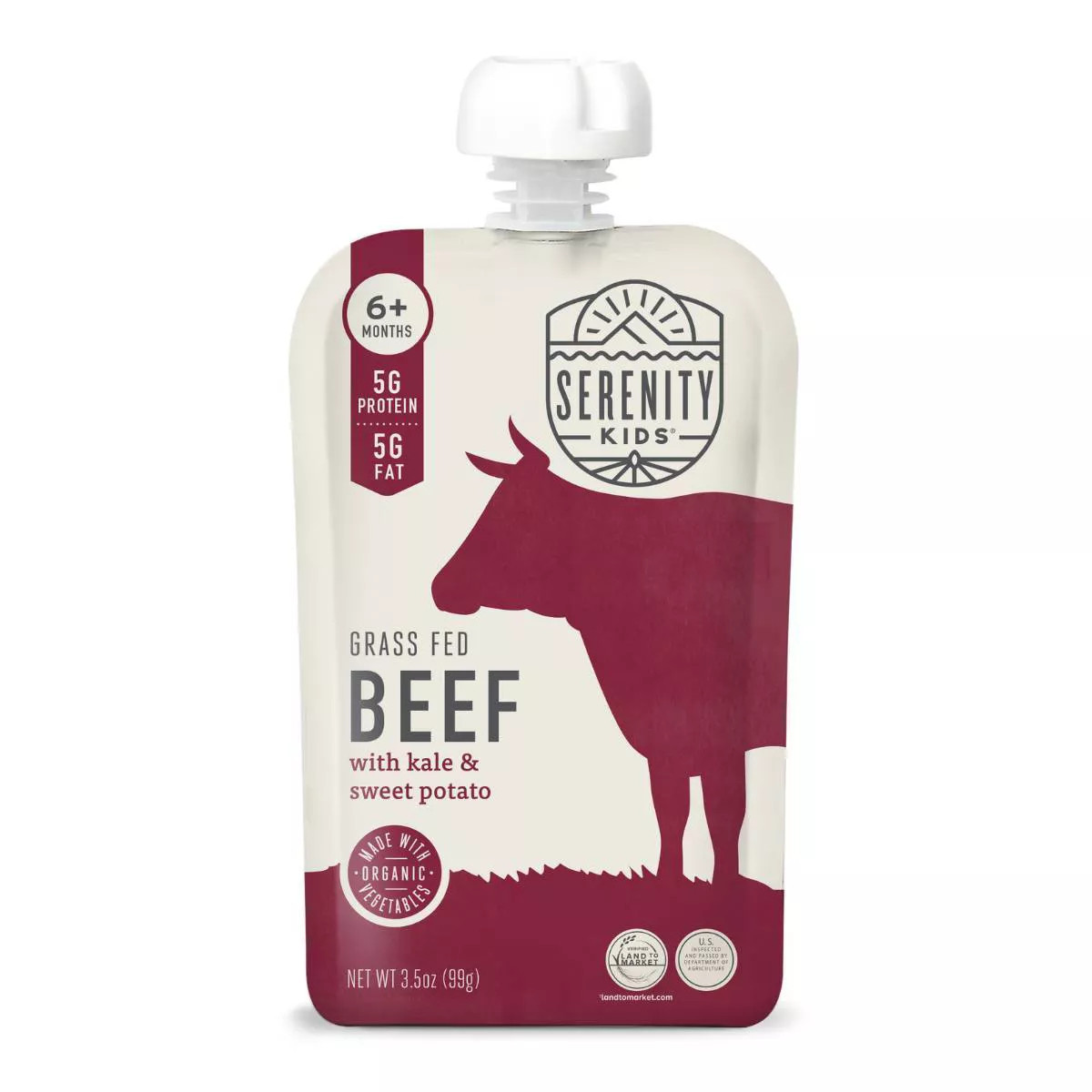 Serenity Kids Grass Fed Beef with Organic Kale & Sweet Potato Baby Meals - 3.5oz | Target