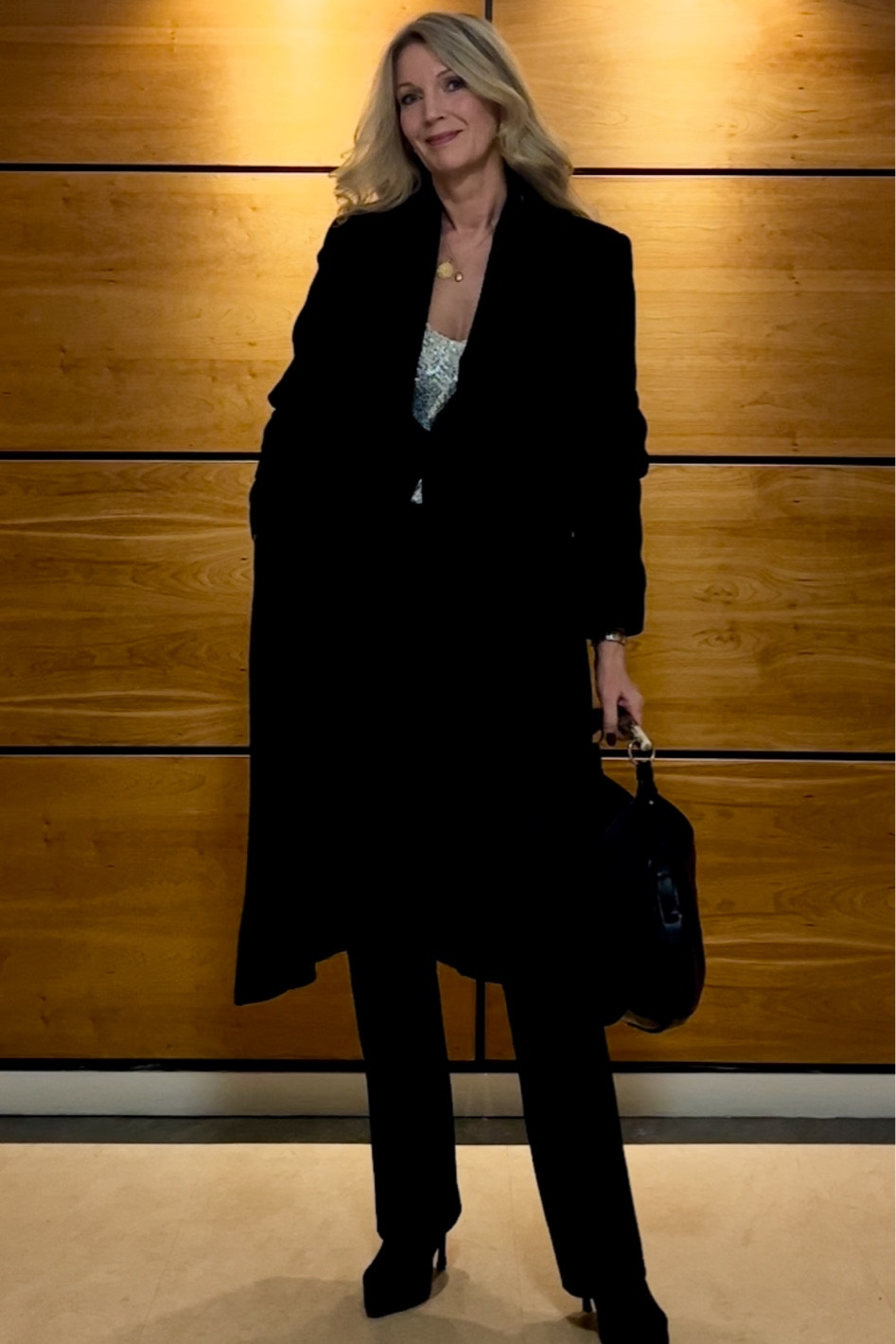 Winter Outfit | Going Out Look | Maxi Coat | Tuxedo Suit | Black | Sequins | Sock Boots

#LTKCyberWeek #LTKuk #LTKstyletip