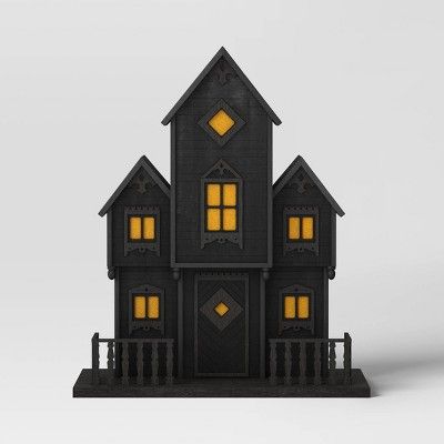 Halloween Wooden Light Up Haunted House - Threshold™ | Target