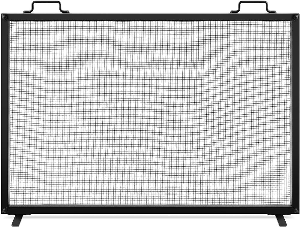Best Choice Products 38x27in Single Panel Fireplace Screen Handcrafted Steel Mesh Spark Guard for... | Amazon (US)