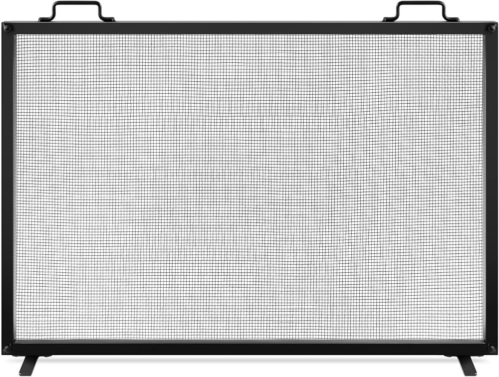 Best Choice Products 38x27in Single Panel Fireplace Screen Handcrafted Steel Mesh Spark Guard for... | Amazon (US)