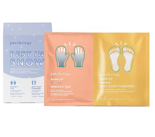 Patchology Best In Snow Hand & Foot Moisturizing Mask Kit - QVC.com | QVC