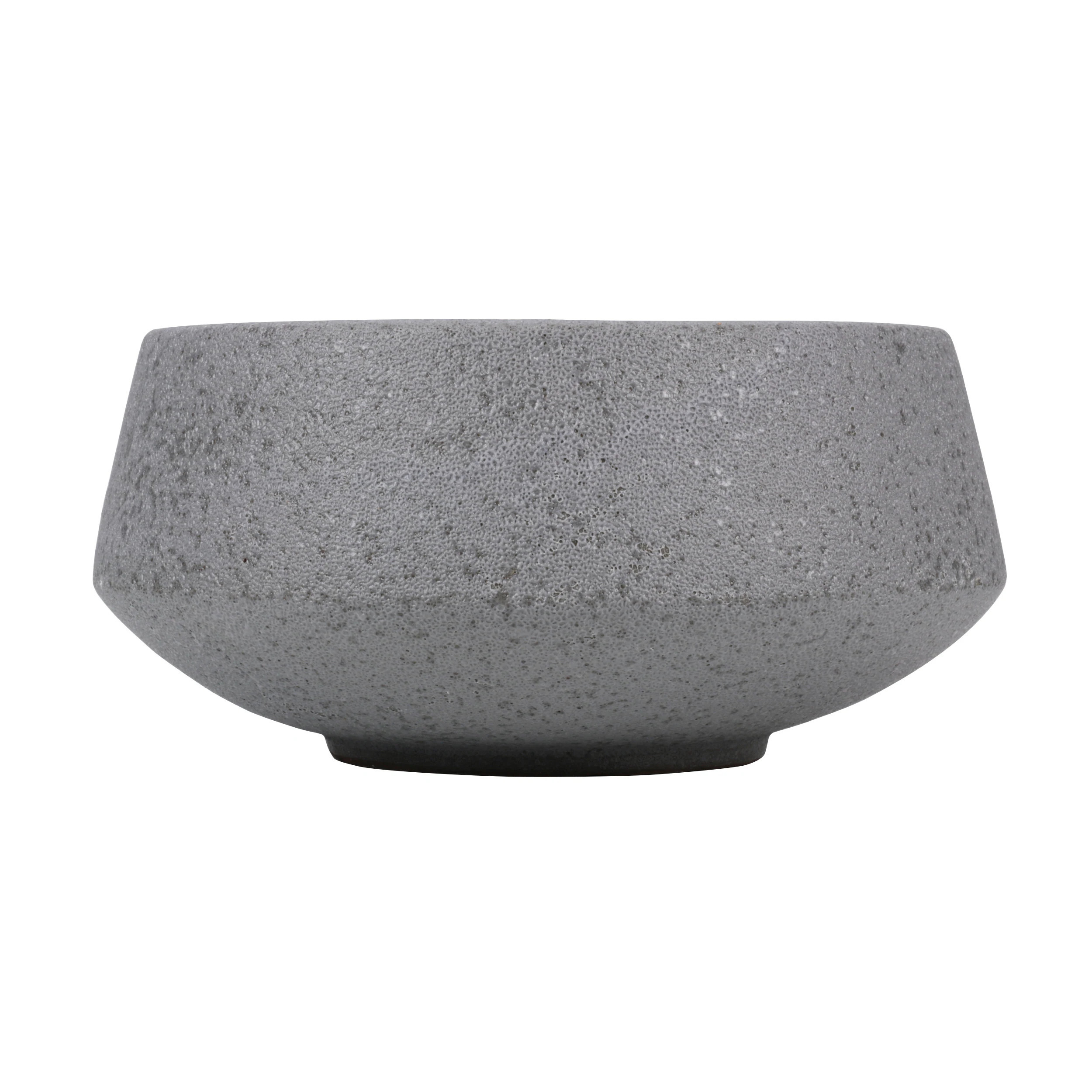 Origin 21 Round 11-in W x 5.2-in H Gray Ceramic Contemporary/Modern Indoor/Outdoor Low Bowl Planter | 2168 FACT | Lowe's