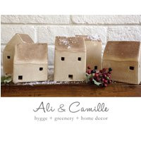 Hygge Decor, Christmas Village, Tabletop Scandinavian House, Miniature Mantle Mantle | Etsy (US)