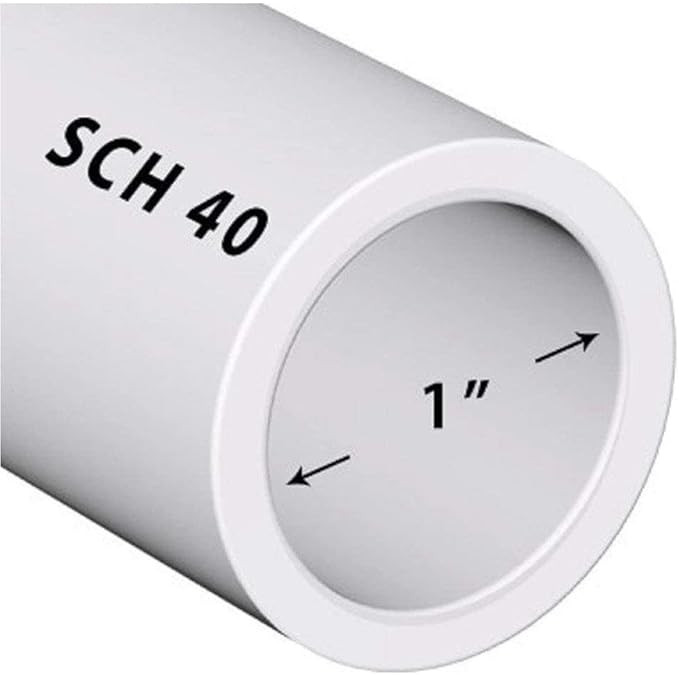 PVC Pipe Sch40 1 Inch (1.0) White Custom Length | Amazon (US)