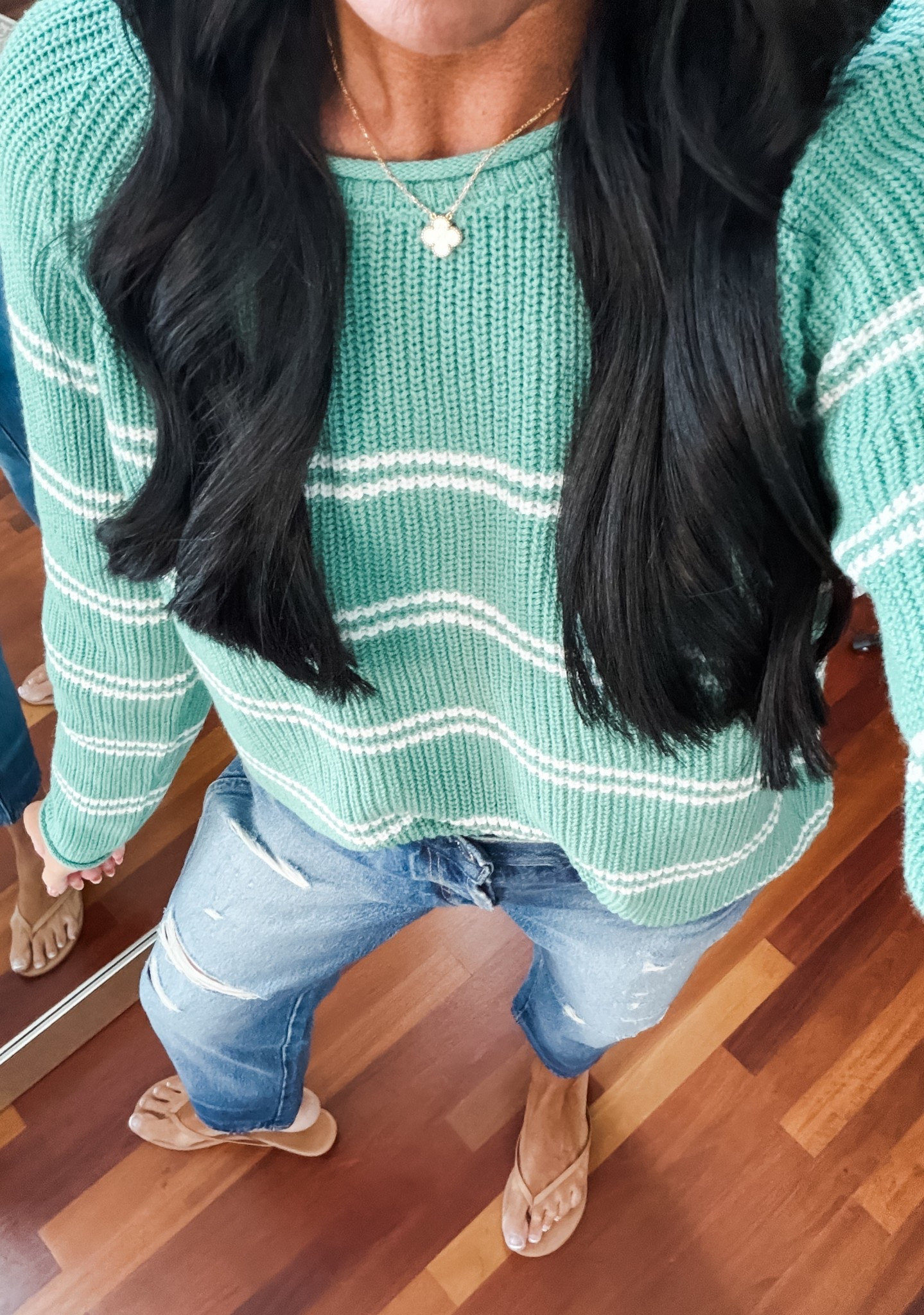 The prettiest green on this sweater

#LTKootd #LTKmomlife #LTKOver40