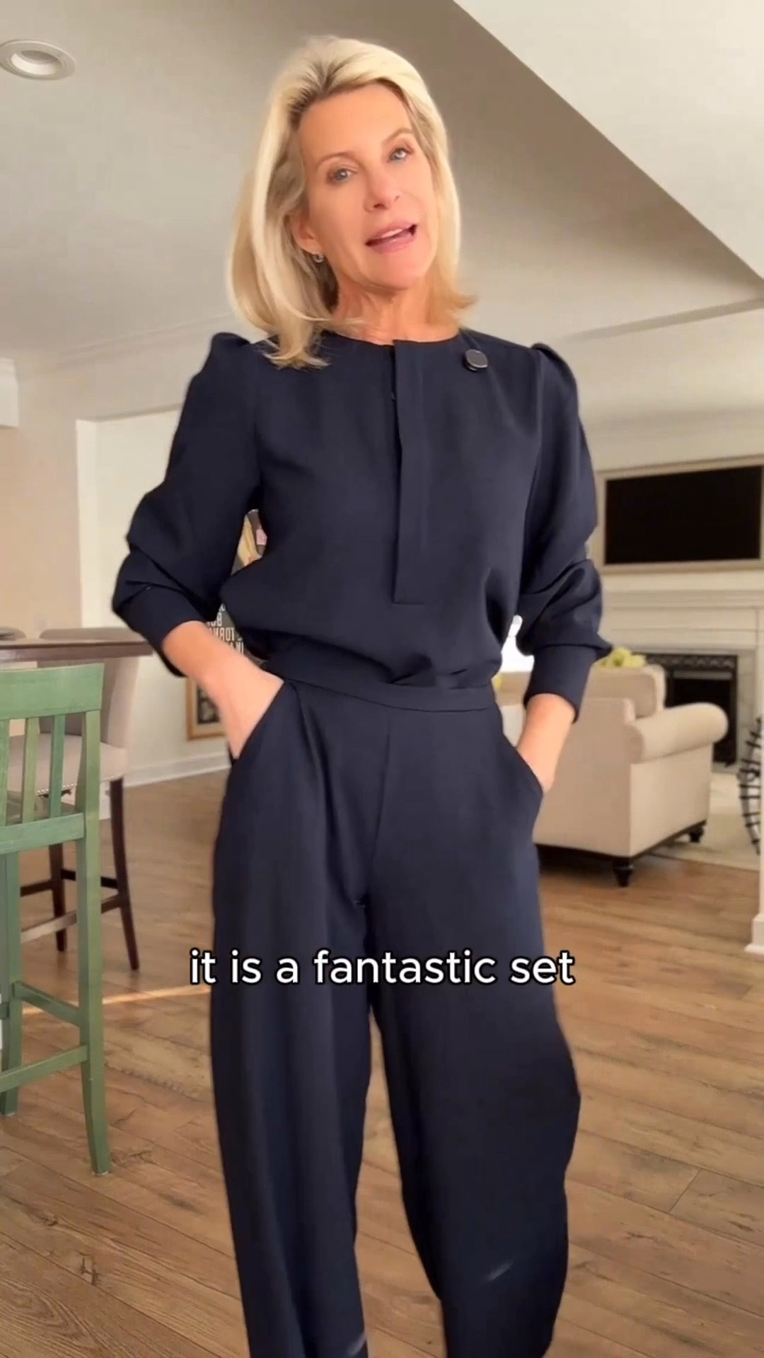 Pro tip: when you find a good navy pant, keep it on repeat. It’s such an easy base for outfits. I paired this one with the Sage Top, lightweight pebbled crepe, easy to dress up or down, and the shirred shoulder + back pleat details make it feel elevated.

#LTKOver40 #LTKootd