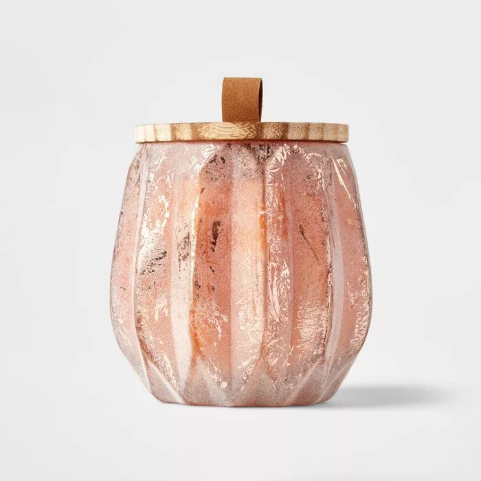 15oz Acorn Glass Jar with Wooden Wick Pumpkin Spice Candle - Threshold&#8482; | Target