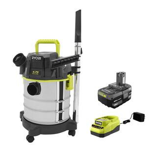 ONE+ 18V Cordless 4.75 Gal. Wet/Dry Vacuum Kit with 4.0 Ah Battery and Charger | The Home Depot