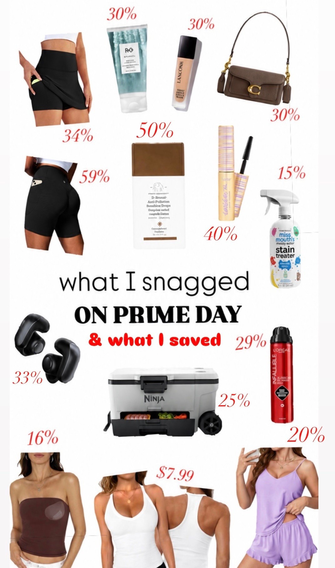 Amazon Prime Day is my favorite holiday 🙌🏼‼️
Prime day savings on all my repeat buys!
Stocked up on tons of my go to favorites on sale and some new things to try out this summer (especially this NINJA cooler on the beach)
You can’t beat these price drops 👏🏼

All things gym, beauty, cute summer pj sets, electronics, & every day essentials & closet staple pieces 🫶🏼

#LTKSummer #LTKPriceDrop #LTKWomens #PrimeDay #GymOutfit #AmazonFinds #AmazonDeals #PrimeDayDeals #PrimeDayFinds #Under25 #settingspray #summersale #beachmusthaves #Under50 #Bose #DrunkElephant #ninja #momlife #activewear #trendingproducts #summerstyle #makeupfavs #bikershorts #golf #forher #staplepieces #tummysupport #matchingset #airbrushedskin #summeroutfitinspo

#LTKActive #LTKootd #LTKSaleAlert #LTKMidsize