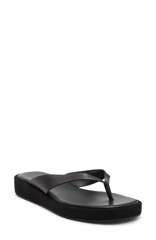 Tony Bianco Kyra Platform Wedge Flip Flop in Black Como at Nordstrom, Size 9 | Nordstrom