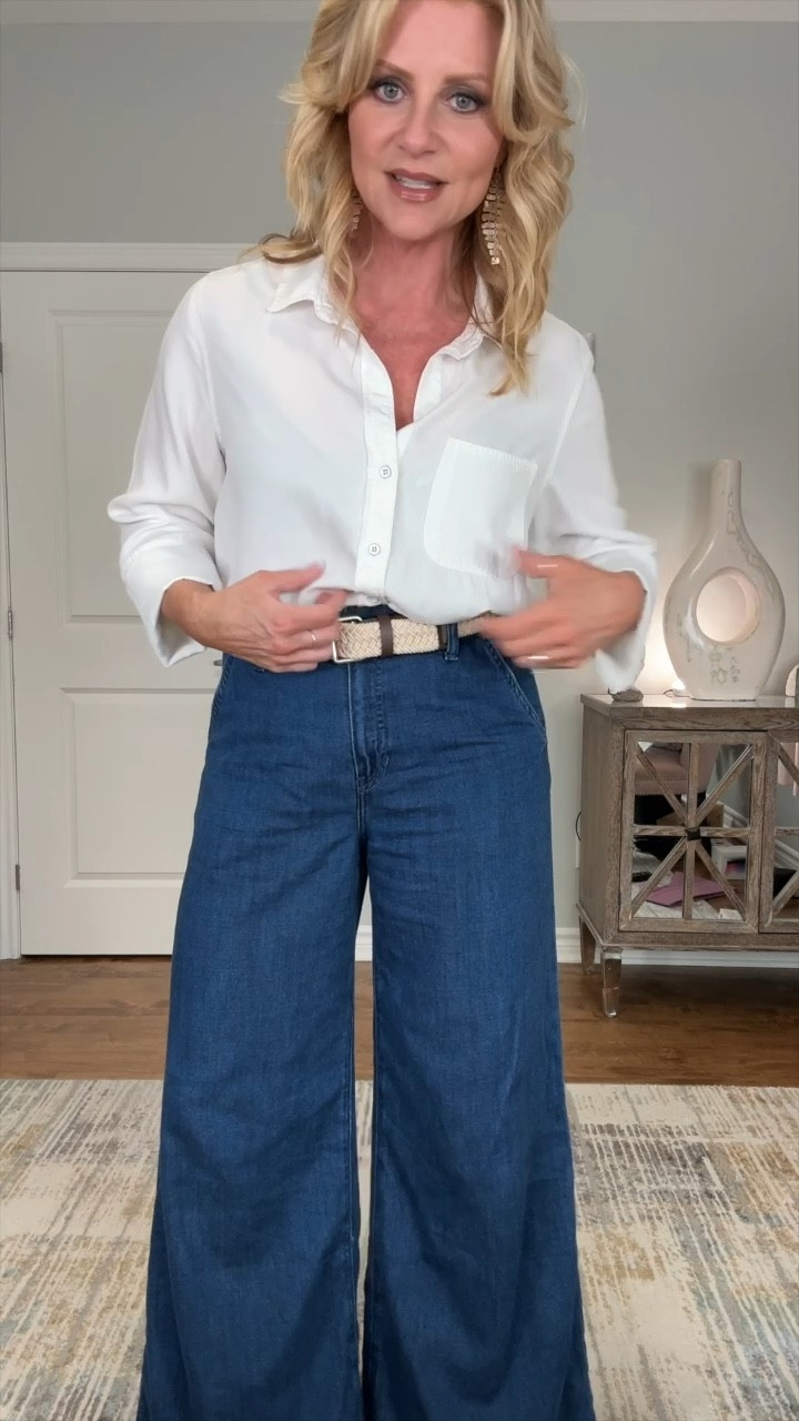 Hey everyone! Today’s outfit of the day features some great finds. I’m wearing these super comfortable and lightweight jeans from Banana Republic Factory Outlet, paired with a chic belt from the same store. My earrings are from Amazon, adding a perfect touch to this classic and comfortable look. Love how effortless and stylish this outfit feels! #OOTD #BananaRepublicFactory #AmazonFinds #ClassicStyle #ComfortableFashion 

#LTKStyleTip #LTKVideo #LTKSaleAlert