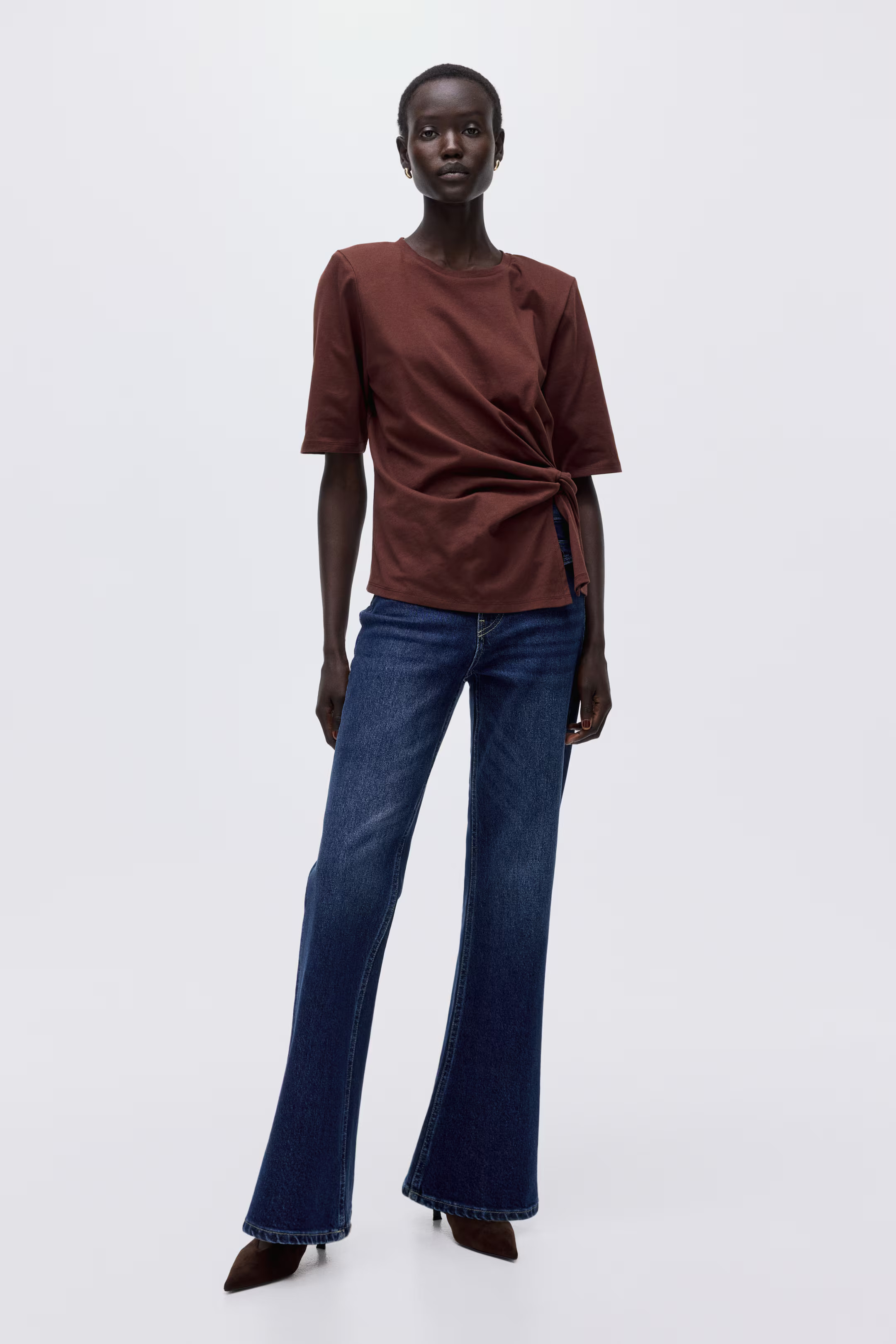 Twist-detail T-shirt | H&M (UK, MY, IN, SG, PH, TW, HK)