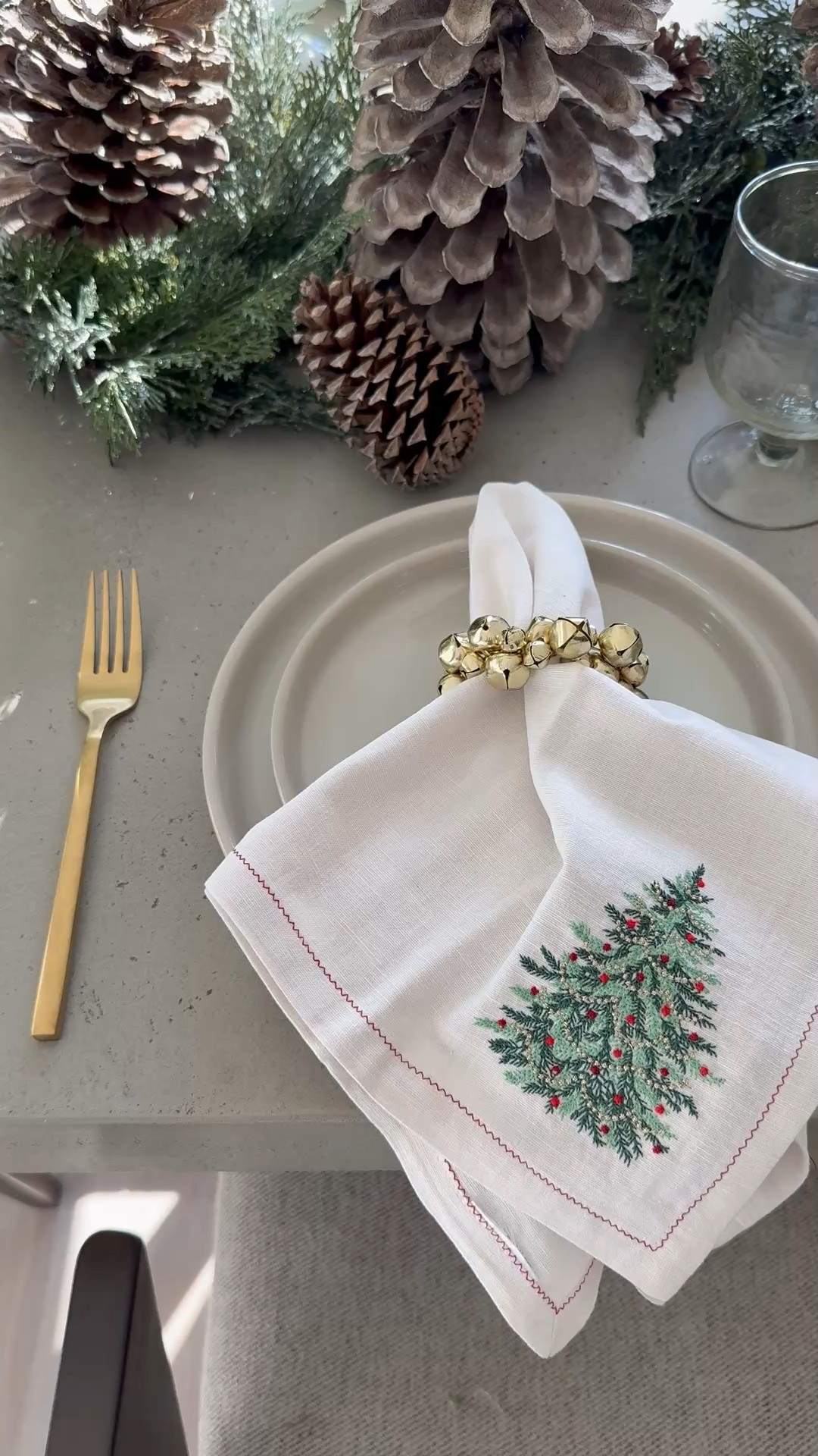 Pottery Barn Christmas Decor Holiday Decor Table Decor Gold Silverware Holiday napkins Napkin rings Dinnerware Garland 

#LTKSeasonal #LTKHome #LTKFindsUnder50