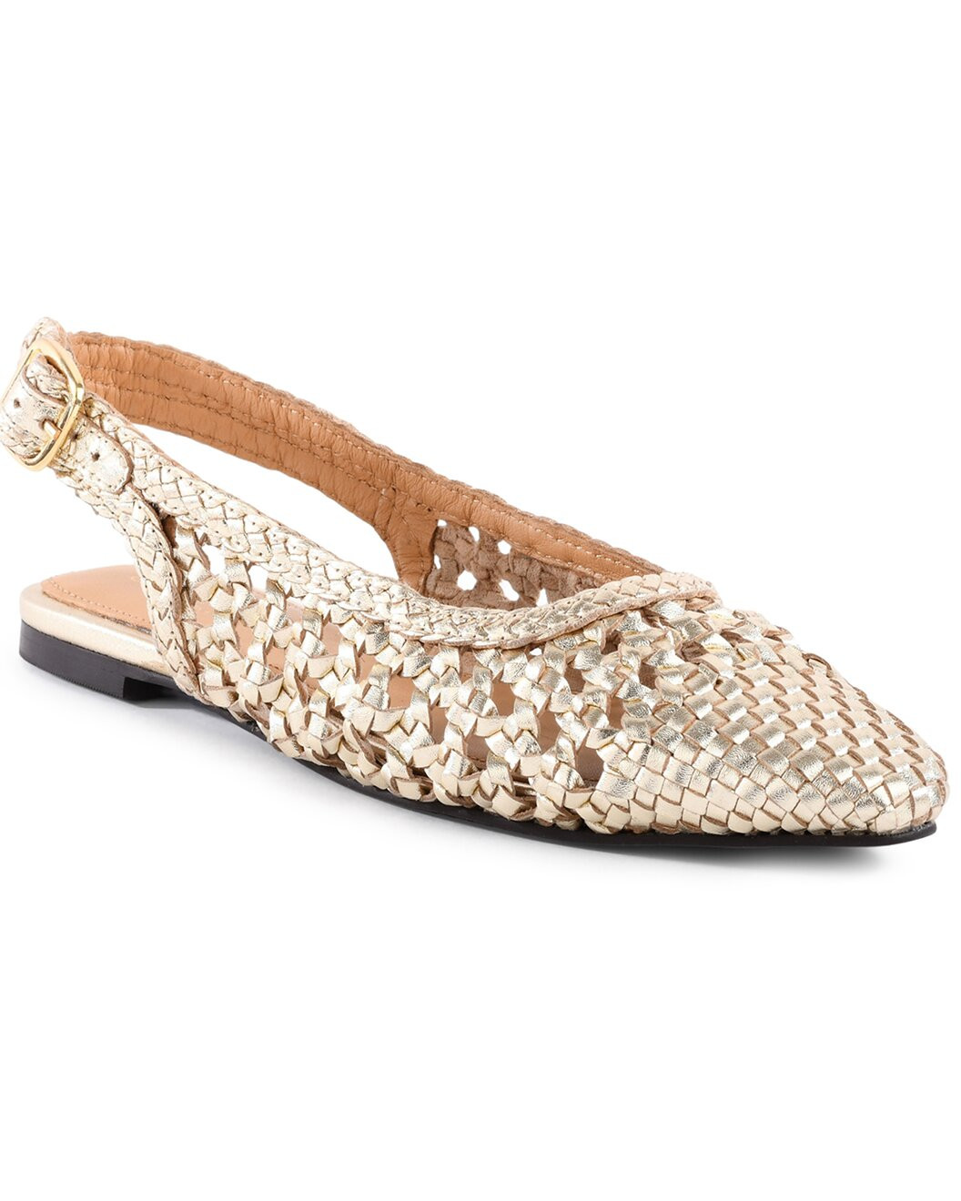 Seychelles Avalon Leather Flat | Gilt & Gilt City