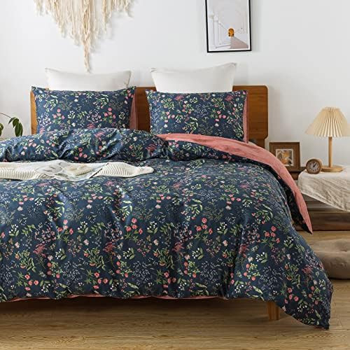 Travan Retro Floral Duvet Cover 100% Cotton Duvet Covers Ultra Soft Reversible 3pc Vintage… | Amazon (US)