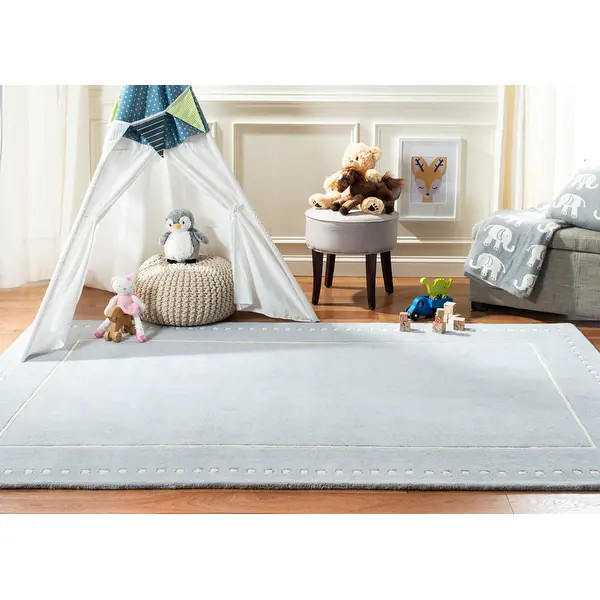 SAFAVIEH Handmade Bella Alverta Dotted Border Wool Rug - Bed Bath & Beyond - 14194055 | Bed Bath & Beyond